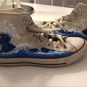 Wave painted converse! Hand painted by friend